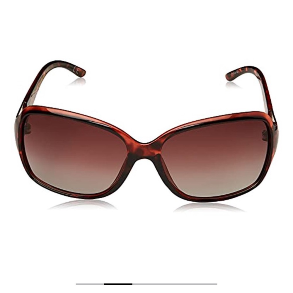 Foster Grant Women’s Poppet polarized rectangular sunglasses tortoise/brown